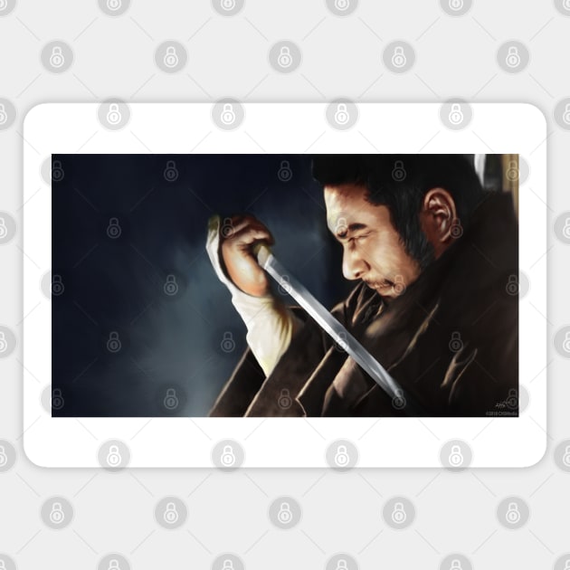 Zatoichi Digital Painting Magnet by CH3Media